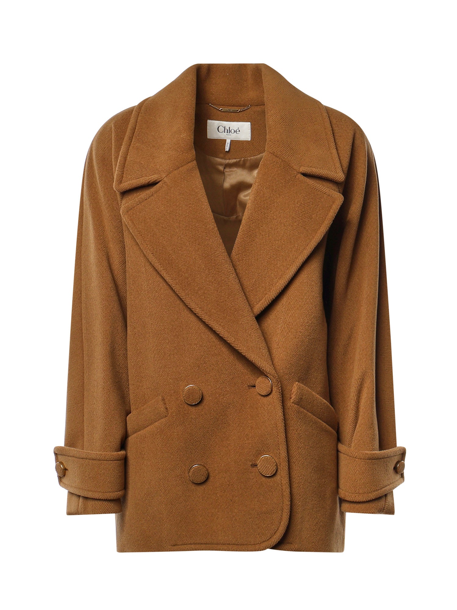 Cappotto cropped doppiopetto in lana CH26AMA06077 212 CHLOÉ 