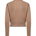 Cardigan in maglia di lana e cashmere con logo CH26AMC15710 218 CHLOÉ 