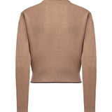 Cardigan in maglia di lana e cashmere con logo CH26AMC15710 218 CHLOÉ 