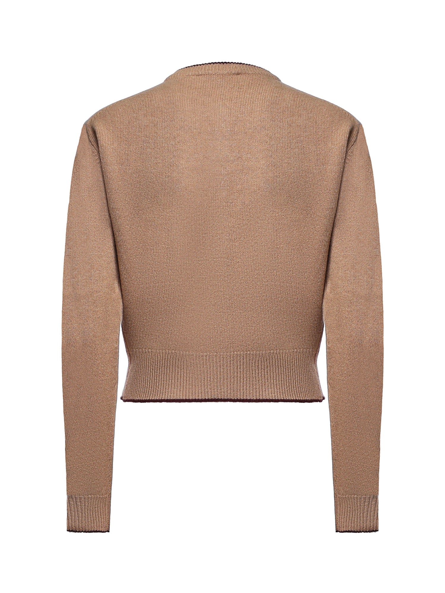 Cardigan in maglia di lana e cashmere con logo CH26AMC15710 218 CHLOÉ 