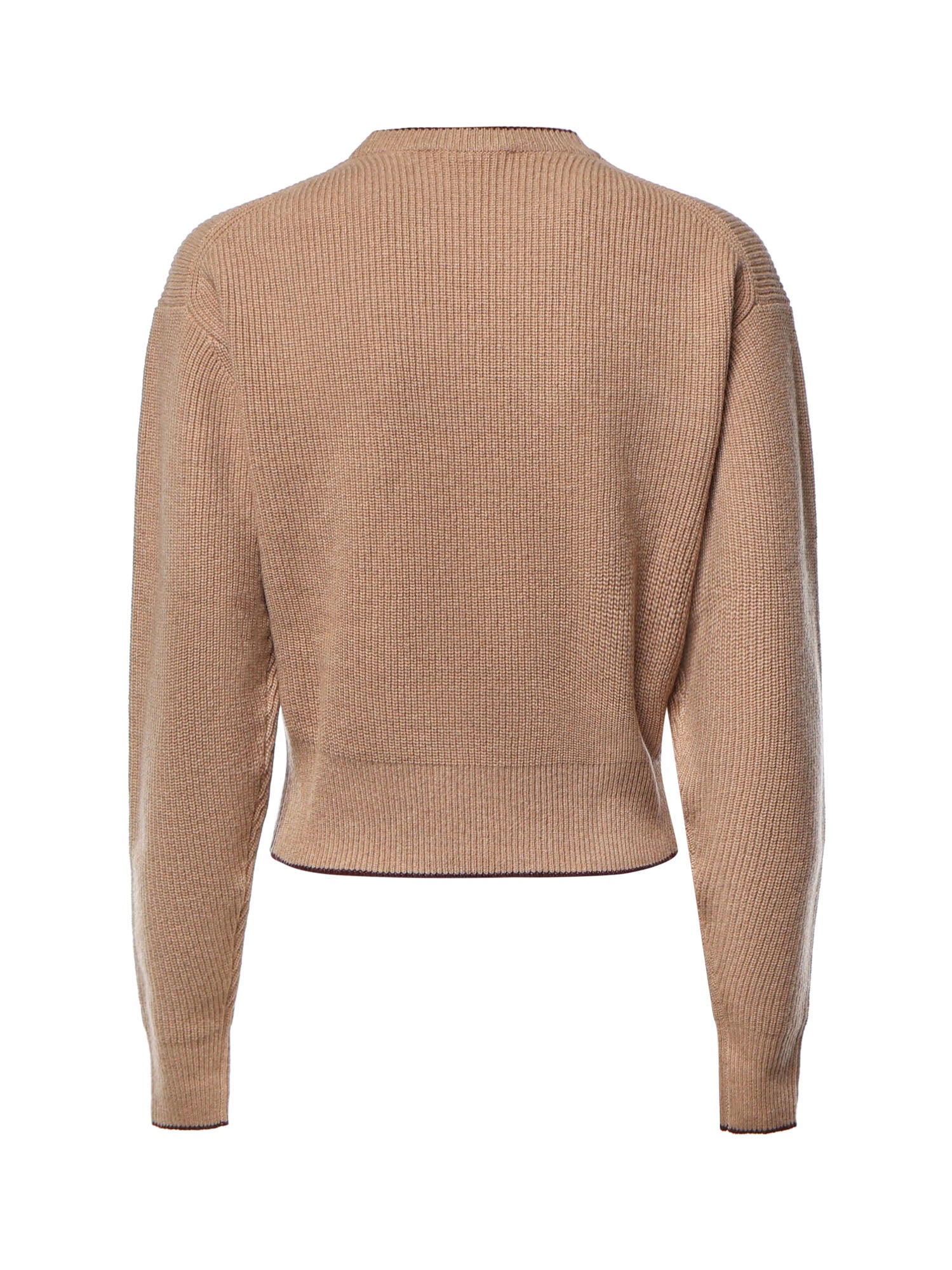 Pullover in maglia di lana e cashmere con logo CH26AMP41710 218 CHLOÉ 
