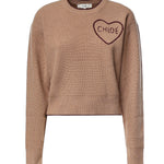 Pullover in maglia di lana e cashmere con logo CH26AMP41710 218 CHLOÉ 