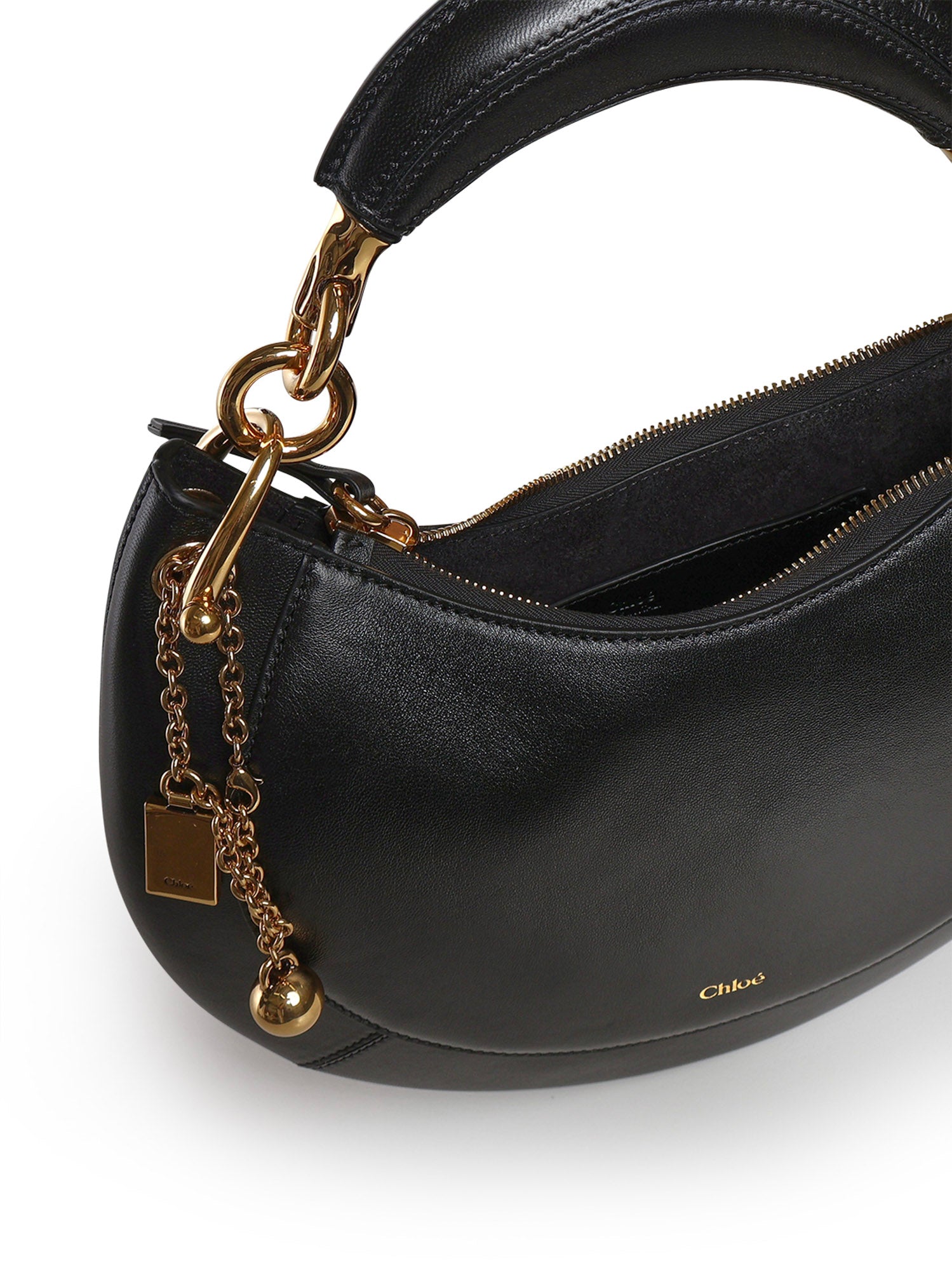 Borsa hobo Chloé Banana piccola in pelle CH26AS921S60 001 CHLOÉ 