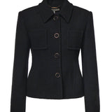 Giacca sartoriale in lana bouclé CH26AVE08060 001 CHLOÉ 