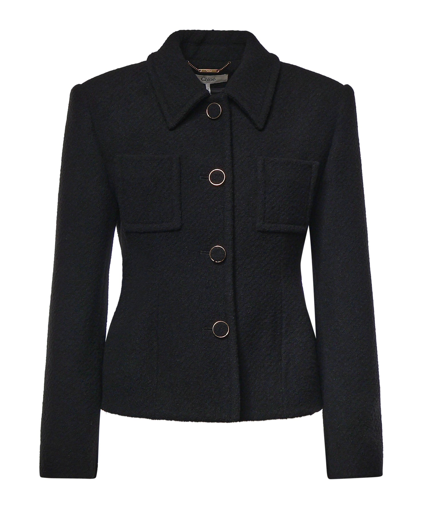 Giacca sartoriale in lana bouclé CH26AVE08060 001 CHLOÉ 