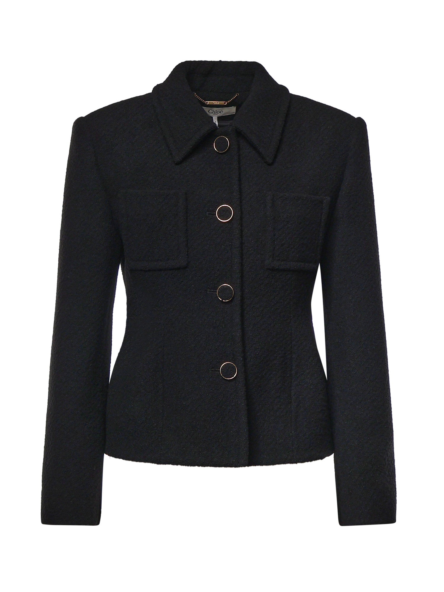 Giacca sartoriale in lana bouclé CH26AVE08060 001 CHLOÉ 