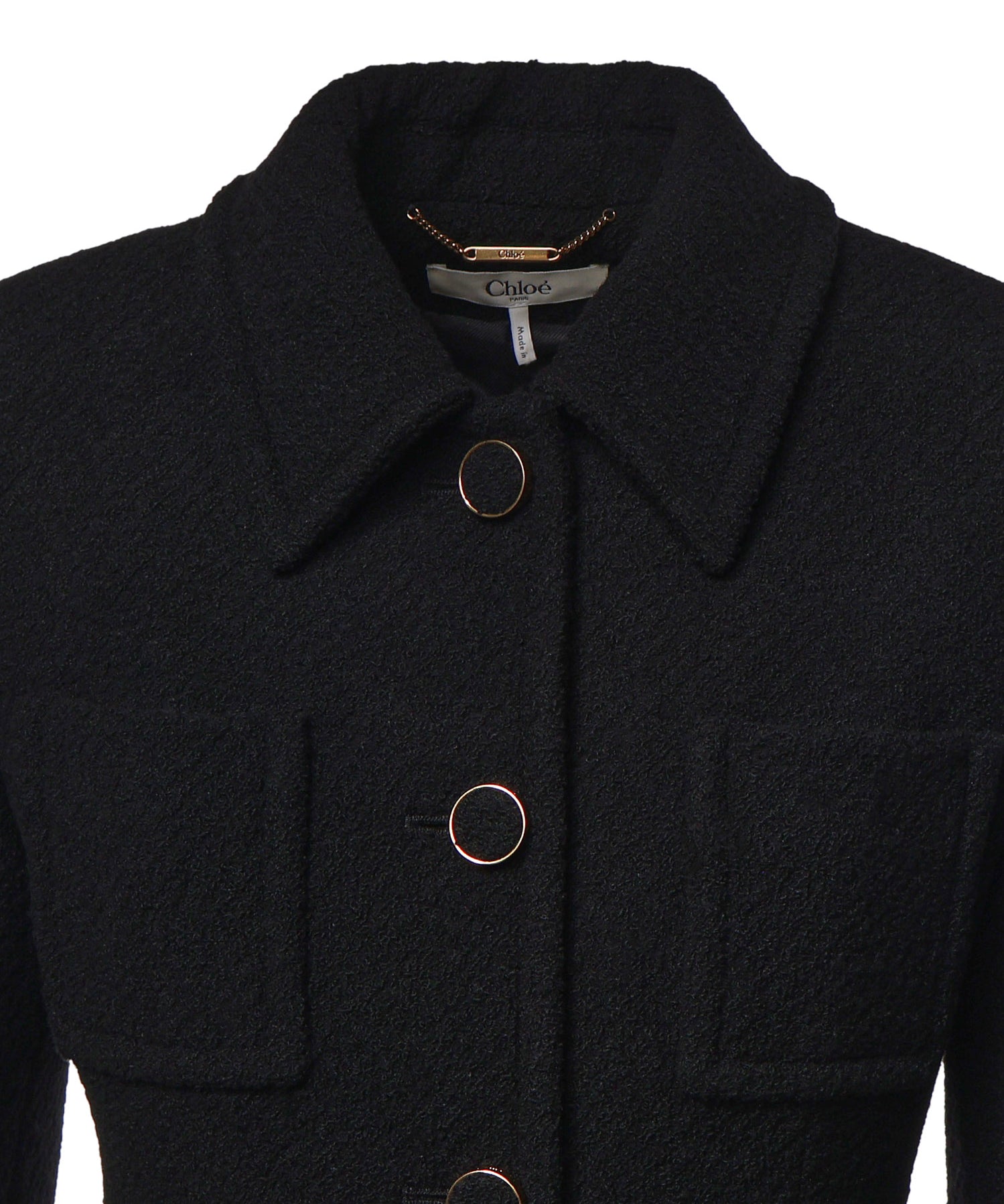 Giacca sartoriale in lana bouclé CH26AVE08060 001 CHLOÉ 