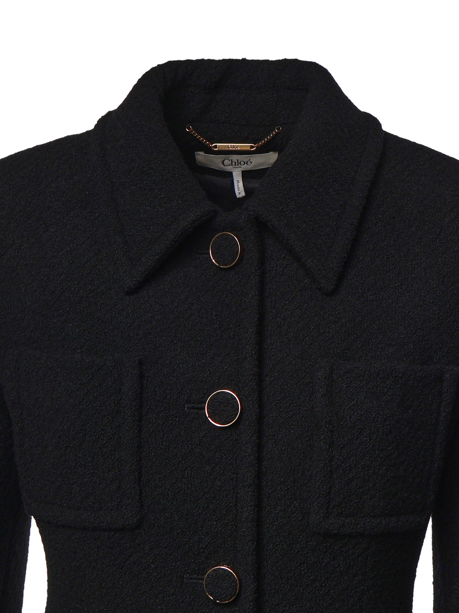 Giacca sartoriale in lana bouclé CH26AVE08060 001 CHLOÉ 