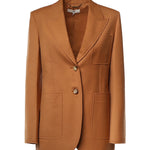 Blazer monopetto in gabardine di lana CH26AVE77066 249 CHLOÉ 
