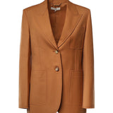 Blazer monopetto in gabardine di lana CH26AVE77066 249 CHLOÉ 