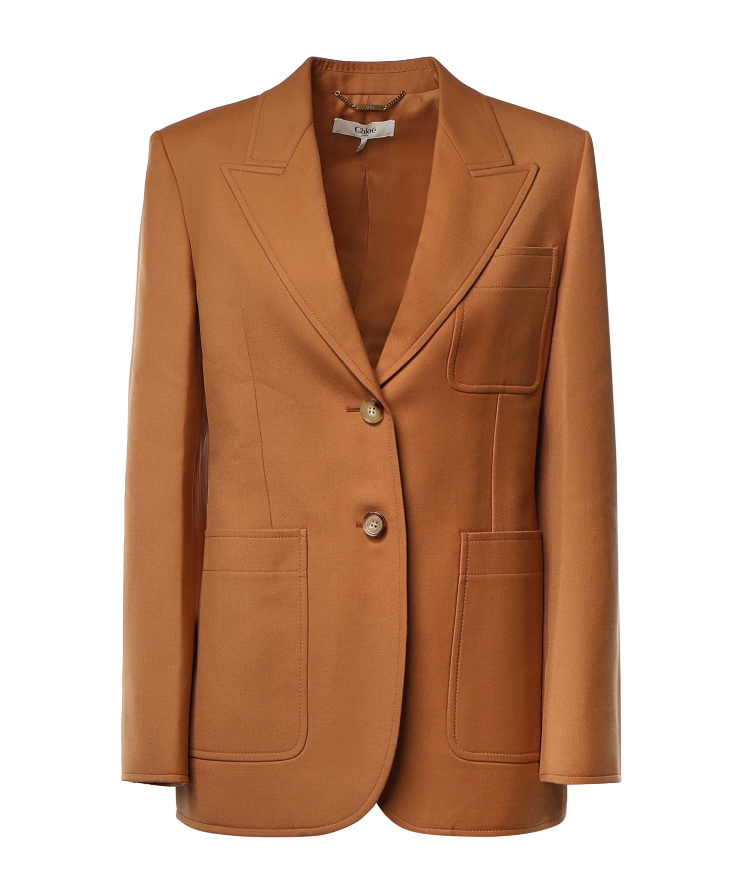 Blazer monopetto in gabardine di lana CH26AVE77066 249 CHLOÉ 