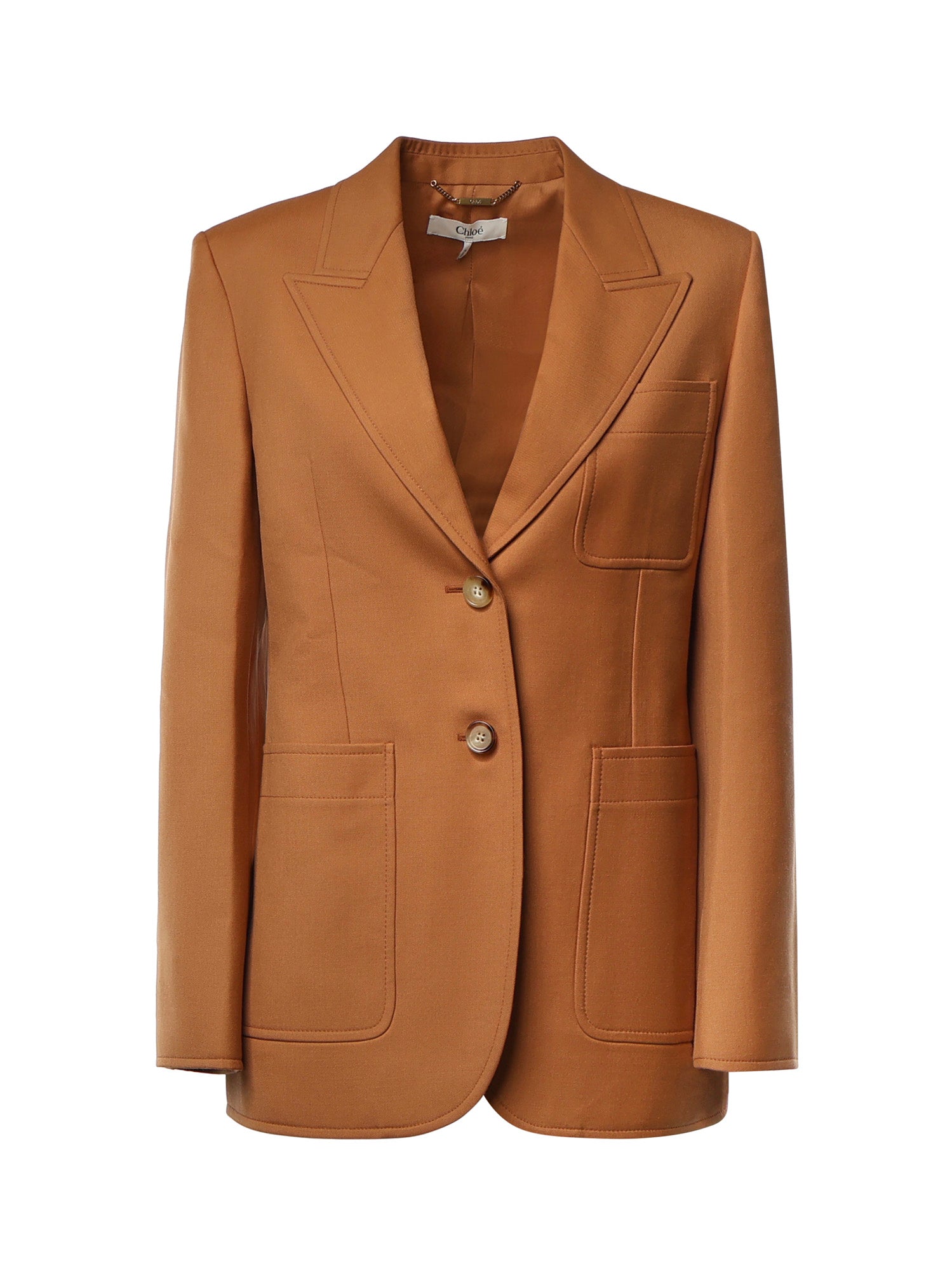 Blazer monopetto in gabardine di lana CH26AVE77066 249 CHLOÉ 