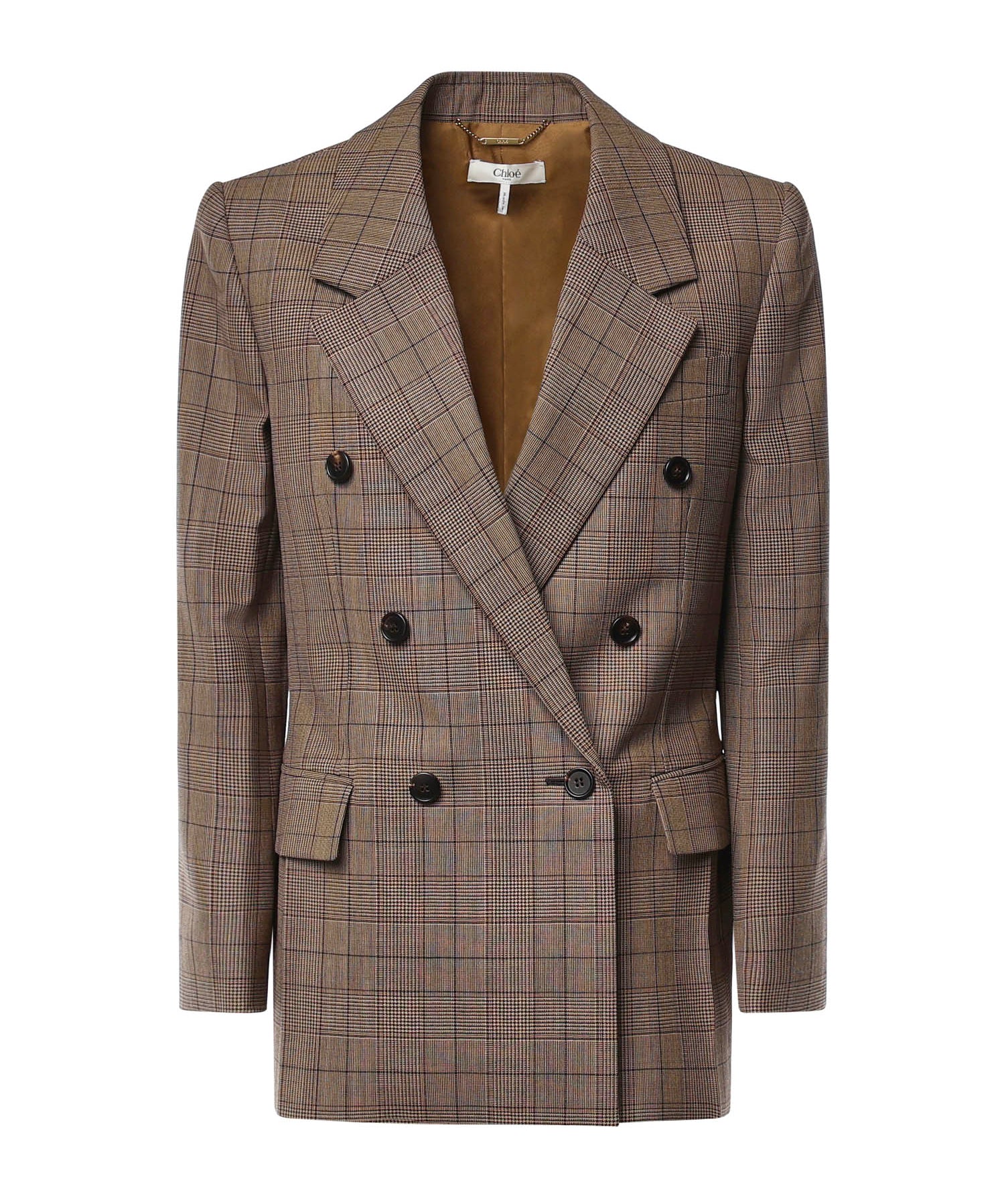 Blazer doppiopetto check in lana CH26AVE78164 93C CHLOÉ 