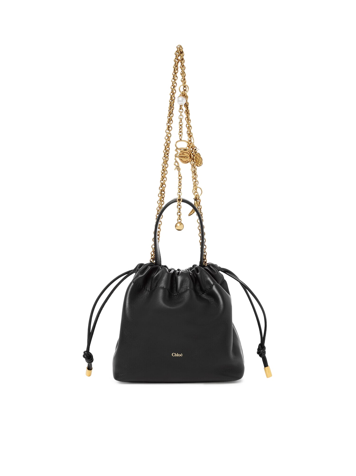 Borsa a spalla piccola Chloé Icons con catena in pelle CH26UP789R12 001 CHLOÉ 