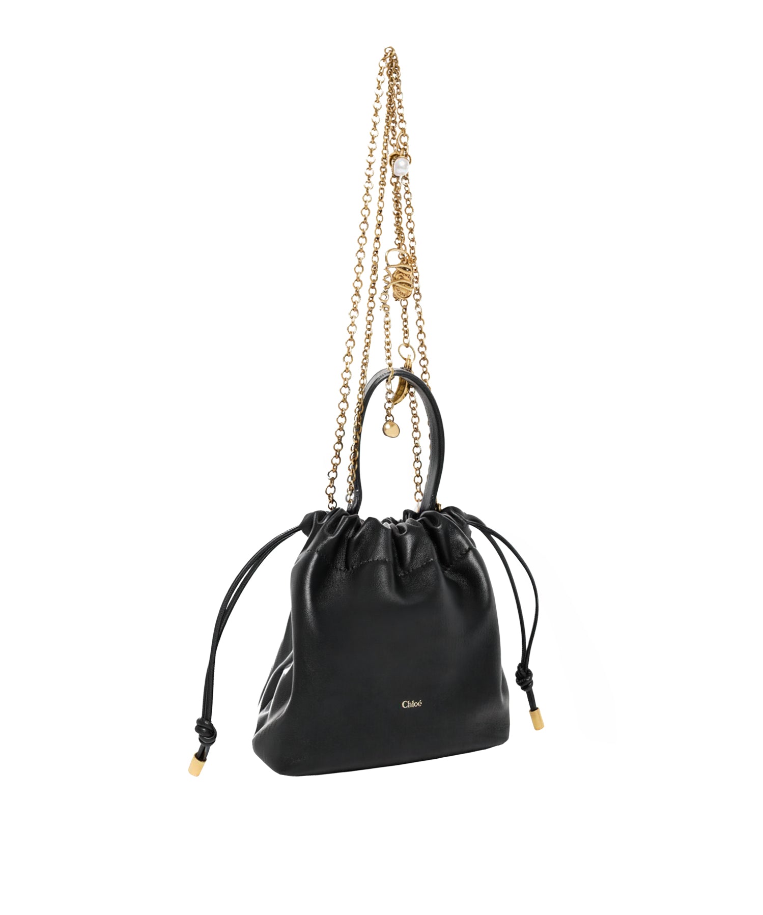 Borsa a spalla piccola Chloé Icons con catena in pelle CH26UP789R12 001 CHLOÉ 