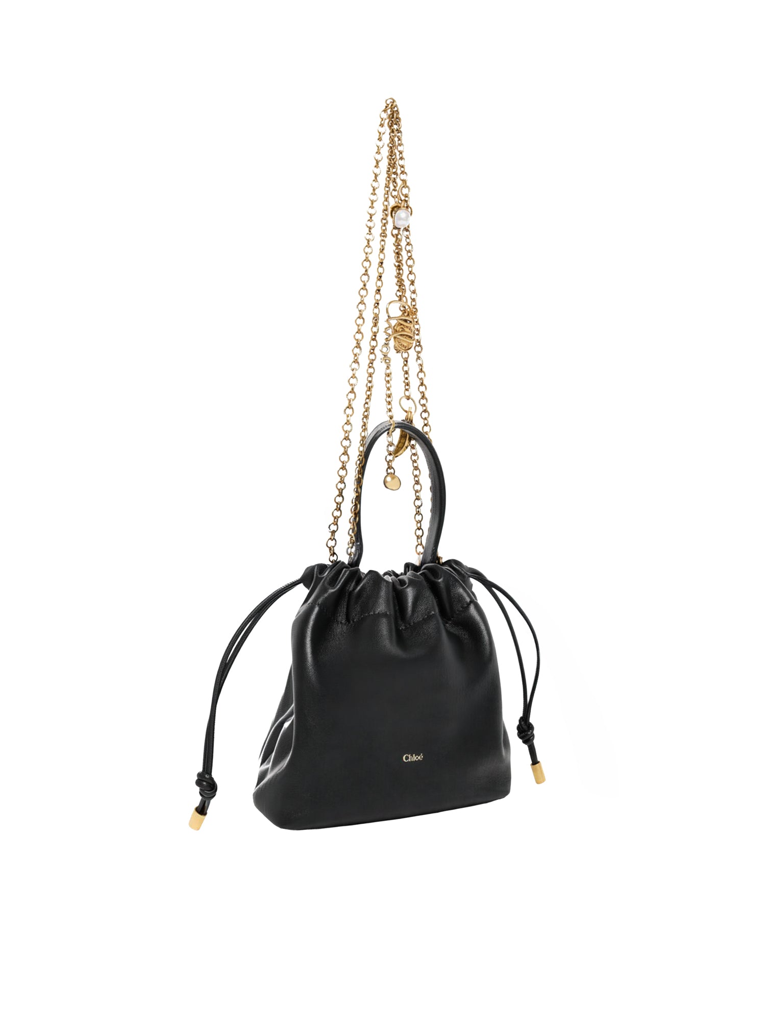 Borsa a spalla piccola Chloé Icons con catena in pelle CH26UP789R12 001 CHLOÉ 