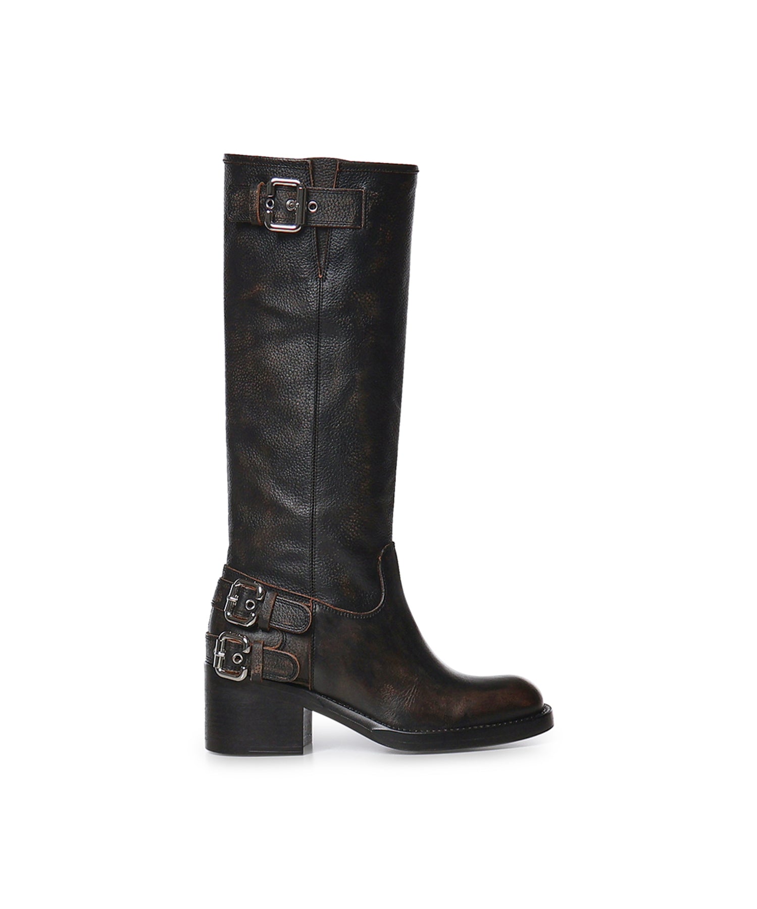 Stivali biker Dakota in pelle CHC25A12ESY 001 CHLOÉ 