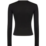 Top Open Twist in maglia a coste 22041043 BLACK CHRISTOPHER ESBER 
