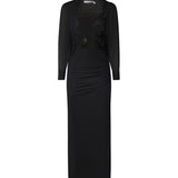 Abito lungo Venus Plunge in jersey 23023503 BLACK CHRISTOPHER ESBER 