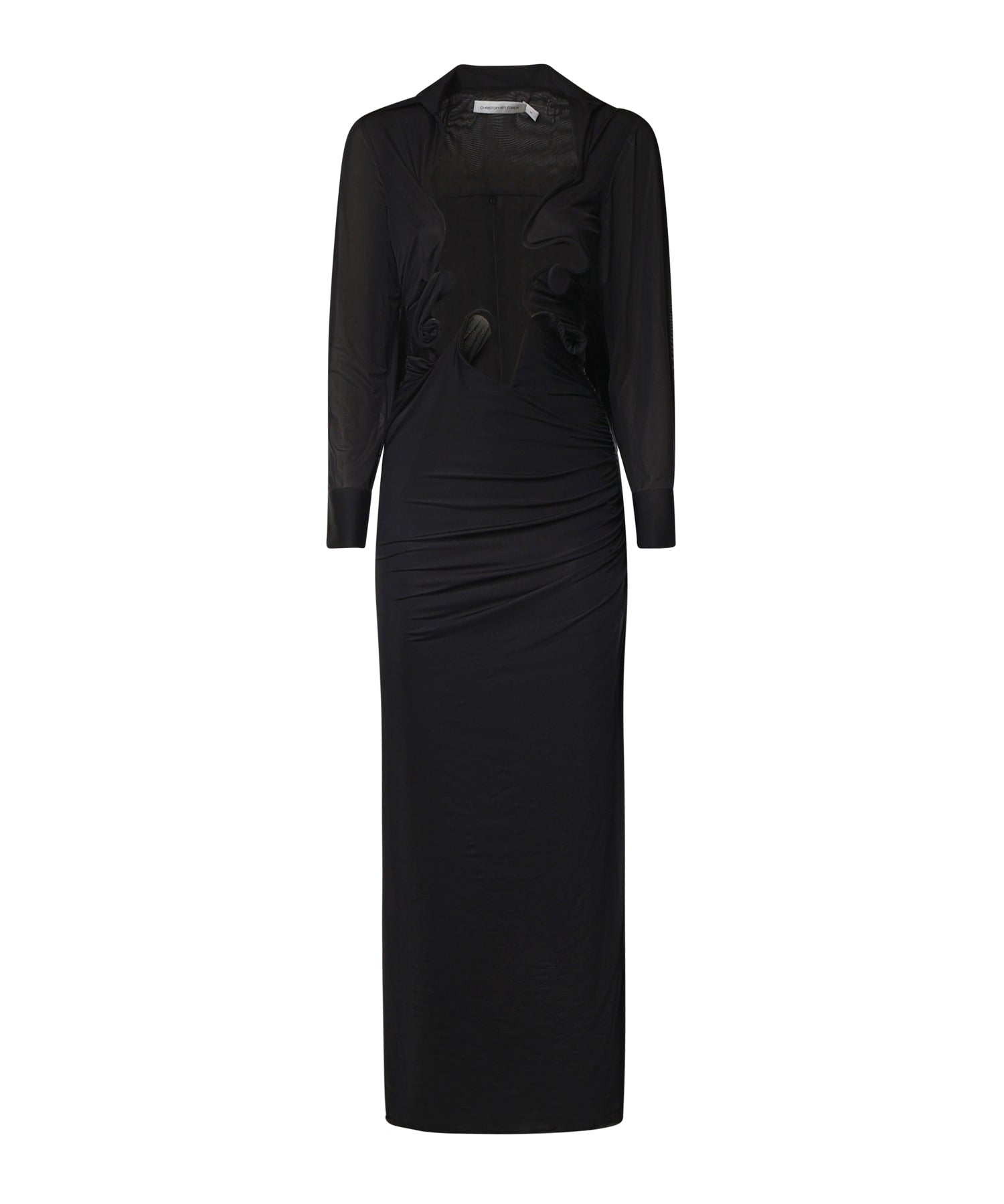 Abito lungo Venus Plunge in jersey 23023503 BLACK CHRISTOPHER ESBER 