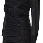 Abito lungo Venus Plunge in jersey 23023503 BLACK CHRISTOPHER ESBER 