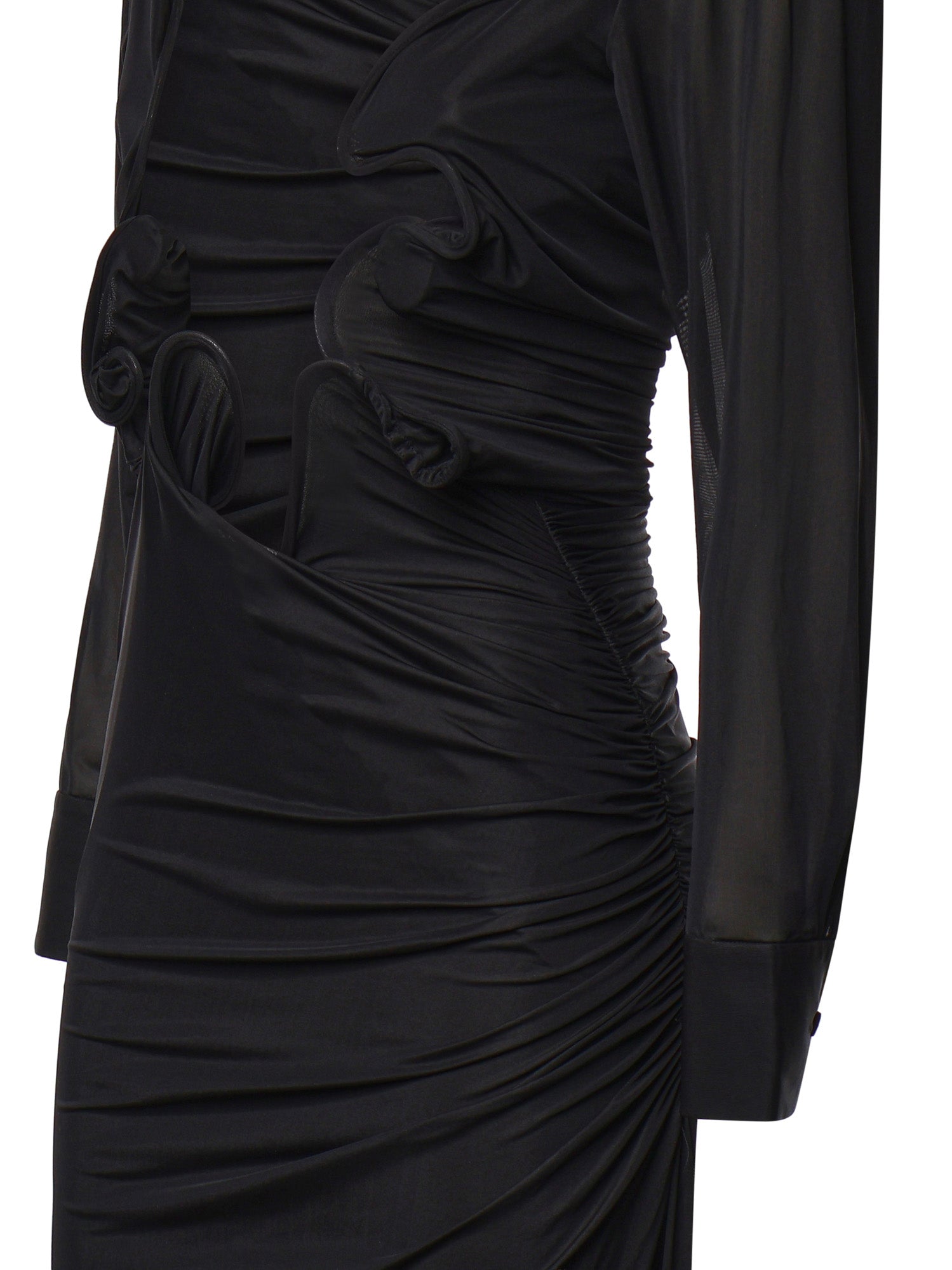Abito lungo Venus Plunge in jersey 23023503 BLACK CHRISTOPHER ESBER 