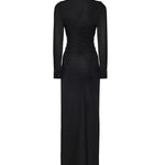 Abito lungo Venus Plunge in jersey 23023503 BLACK CHRISTOPHER ESBER 