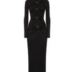 Abito midi Orbit con cut-out 23033053 BLACK CHRISTOPHER ESBER 