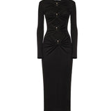 Abito midi Orbit con cut-out 23033053 BLACK CHRISTOPHER ESBER 