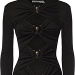Abito midi Orbit con cut-out 23033053 BLACK CHRISTOPHER ESBER 
