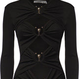 Abito midi Orbit con cut-out 23033053 BLACK CHRISTOPHER ESBER 