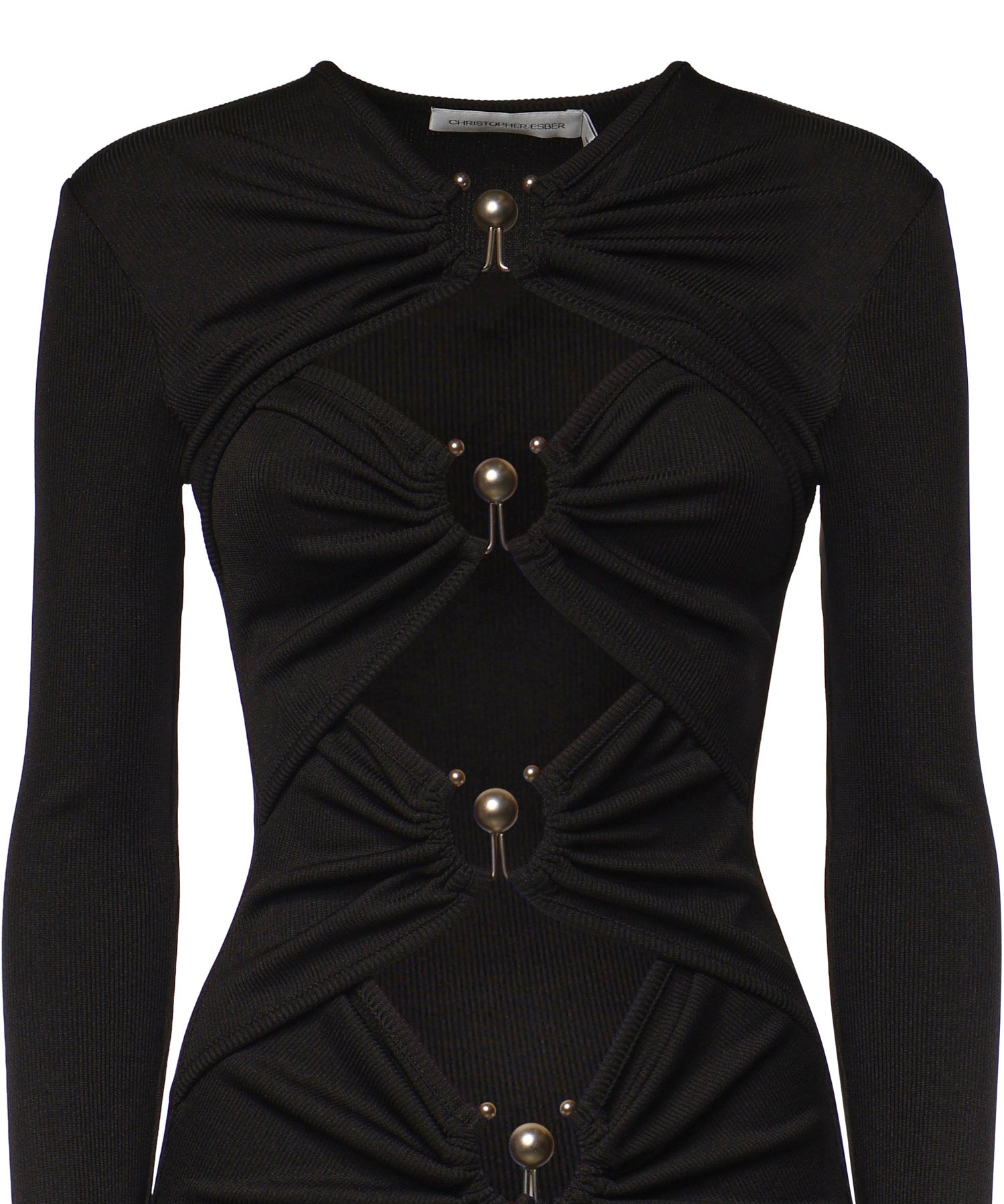 Abito midi Orbit con cut-out 23033053 BLACK CHRISTOPHER ESBER 