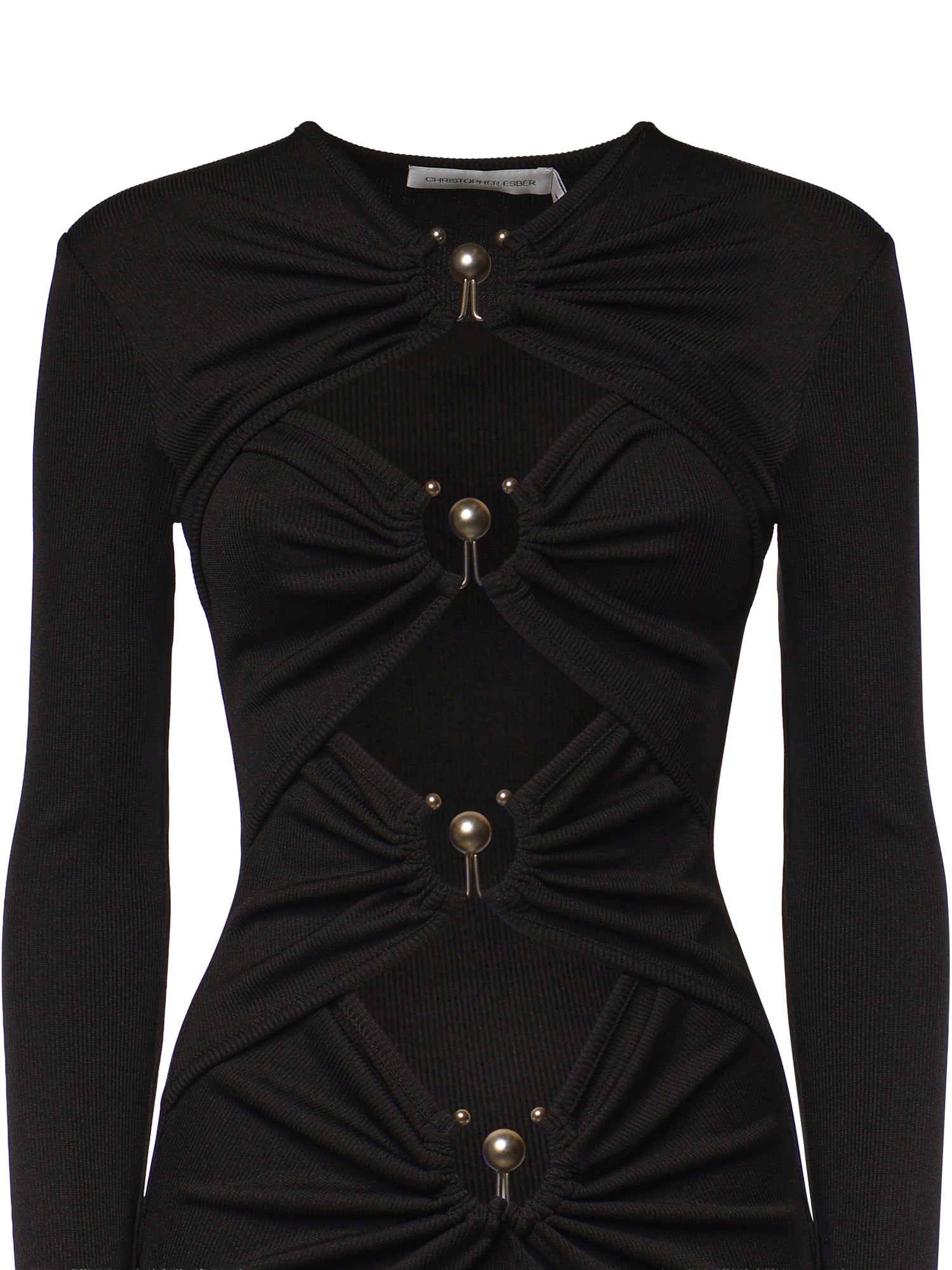 Abito midi Orbit con cut-out 23033053 BLACK CHRISTOPHER ESBER 