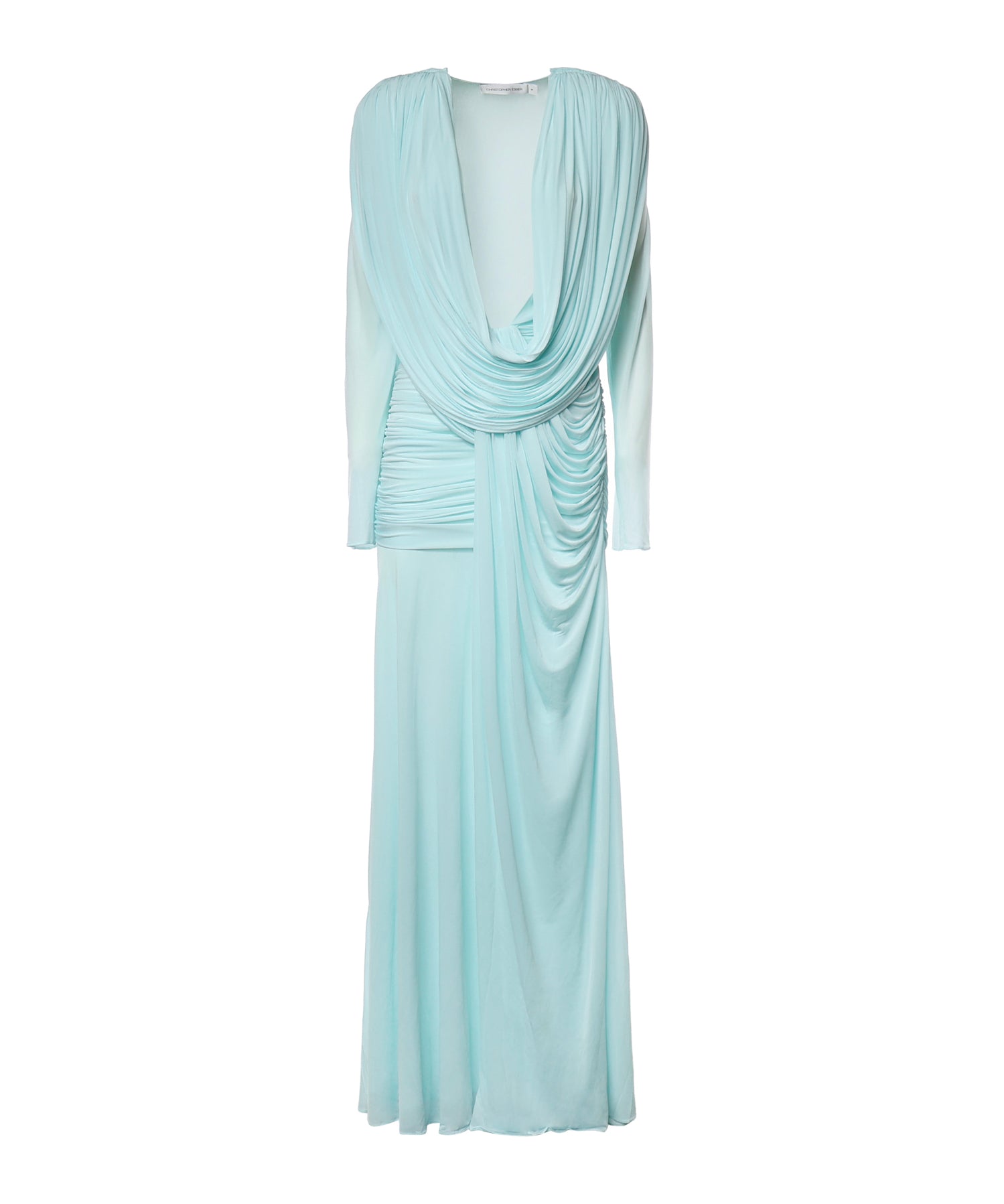 Abito lungo Ripple Drape 26023358 MYSTIC MINT CHRISTOPHER ESBER 