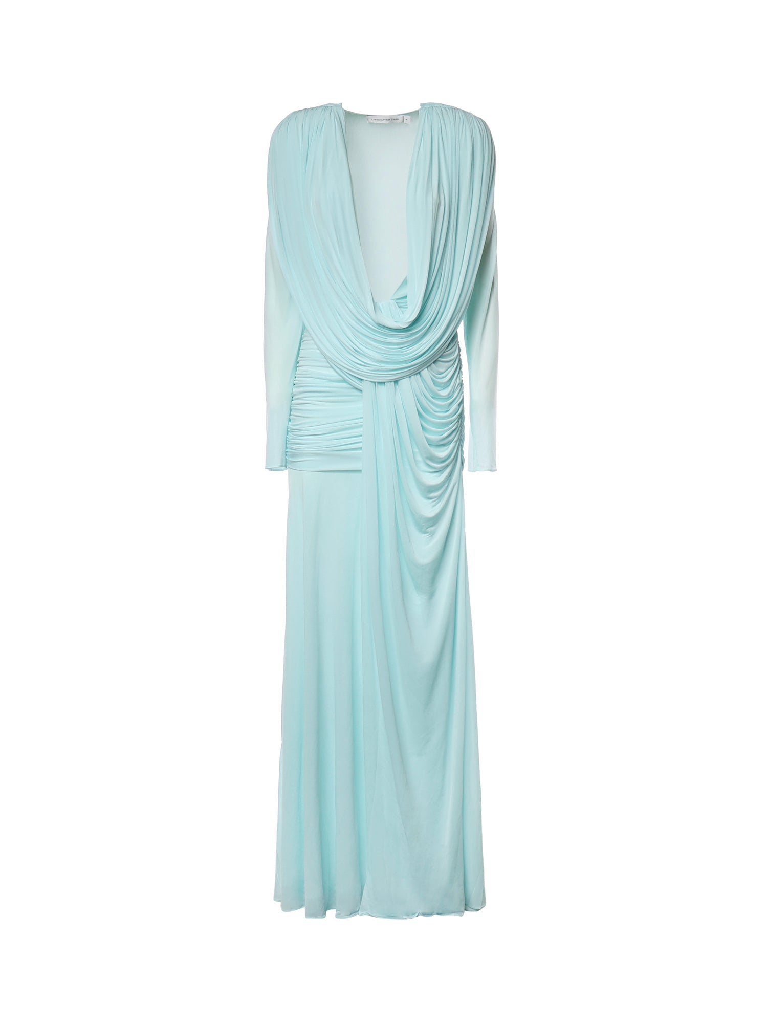 Abito lungo Ripple Drape 26023358 MYSTIC MINT CHRISTOPHER ESBER 