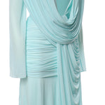 Abito lungo Ripple Drape 26023358 MYSTIC MINT CHRISTOPHER ESBER 