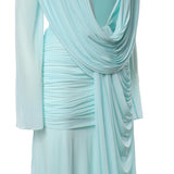 Abito lungo Ripple Drape 26023358 MYSTIC MINT CHRISTOPHER ESBER 