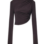 Top cropped Orica in jersey con cristalli 26031993 MOLASSES CHRISTOPHER ESBER 