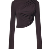 Top cropped Orica in jersey con cristalli 26031993 MOLASSES CHRISTOPHER ESBER 