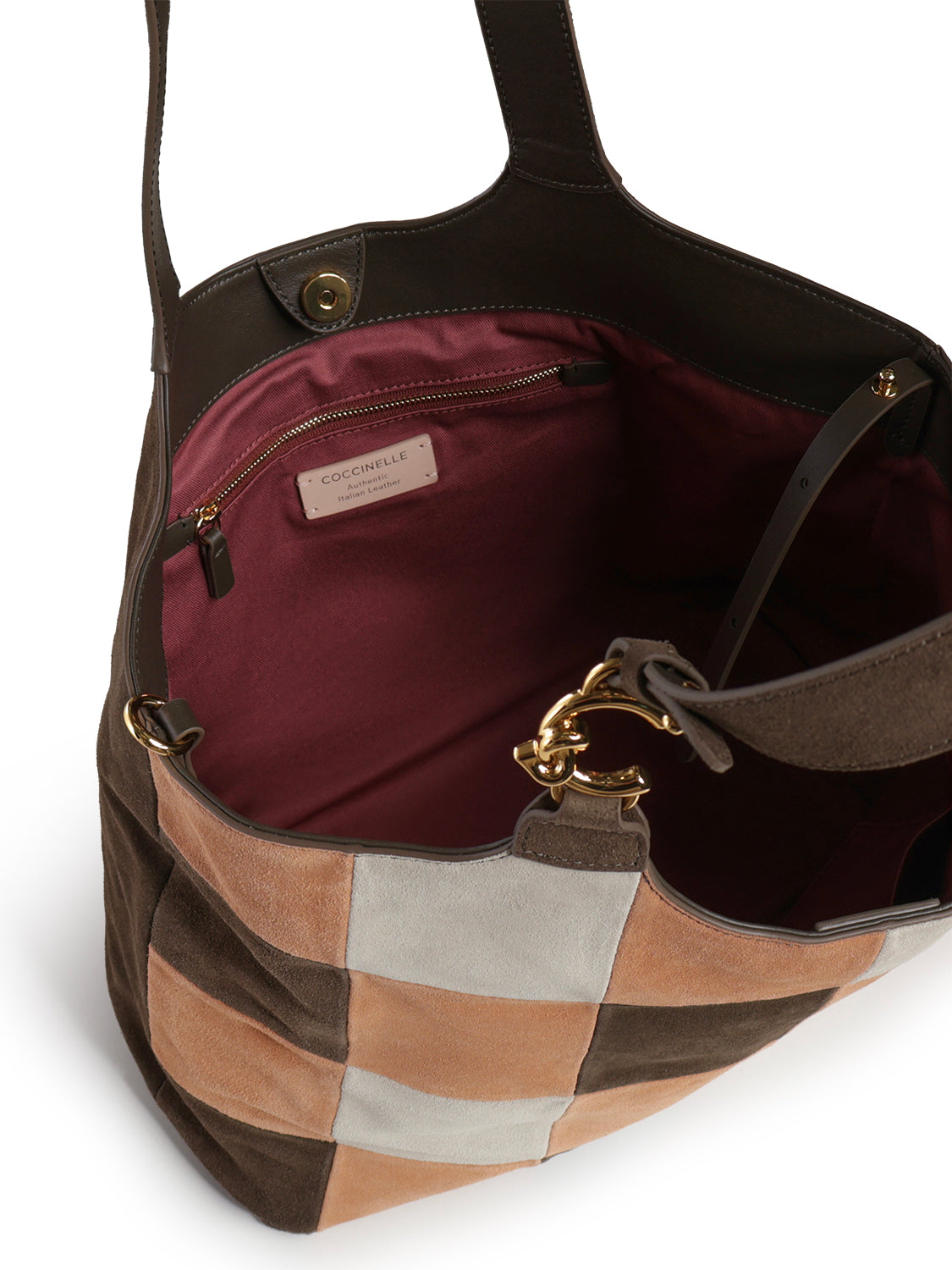 Borsa C-Easy Vichy in suede E1V3D110101 538 COCCINELLE 
