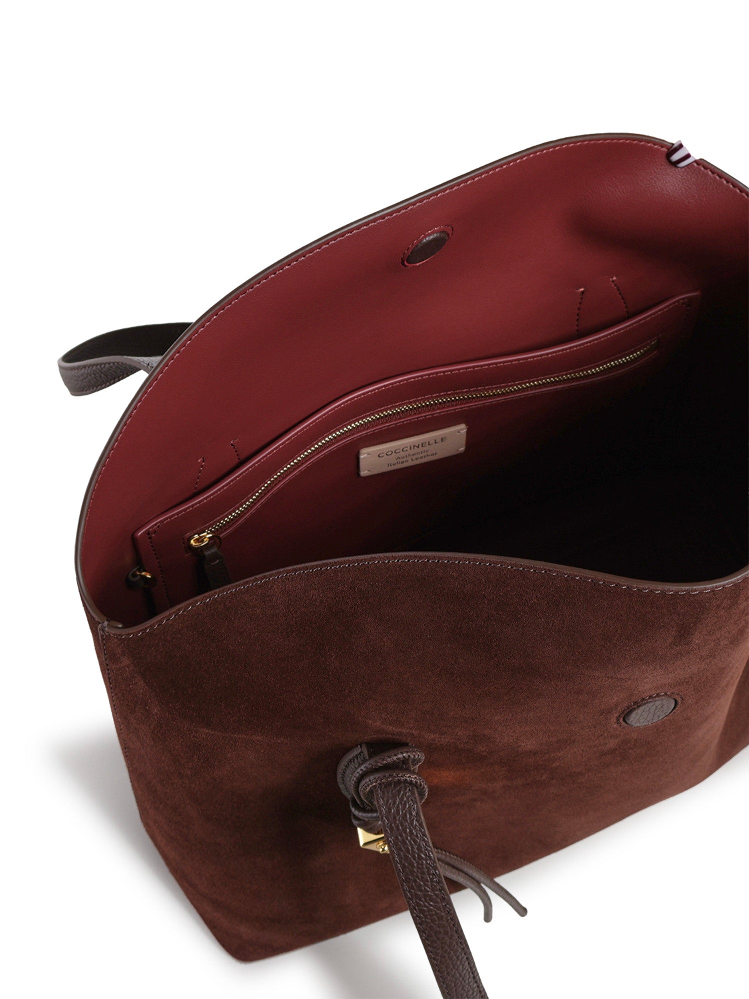 Borsa Thess in suede con logo E1VCB110101 W20 COCCINELLE 