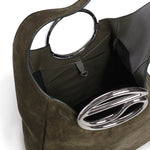 Borsa hobo C in suede<BR/> COPBA141F6113 GRN COPERNI 