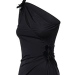 Abito lungo asimmetrico in jersey COPR213F5021 BLK COPERNI 