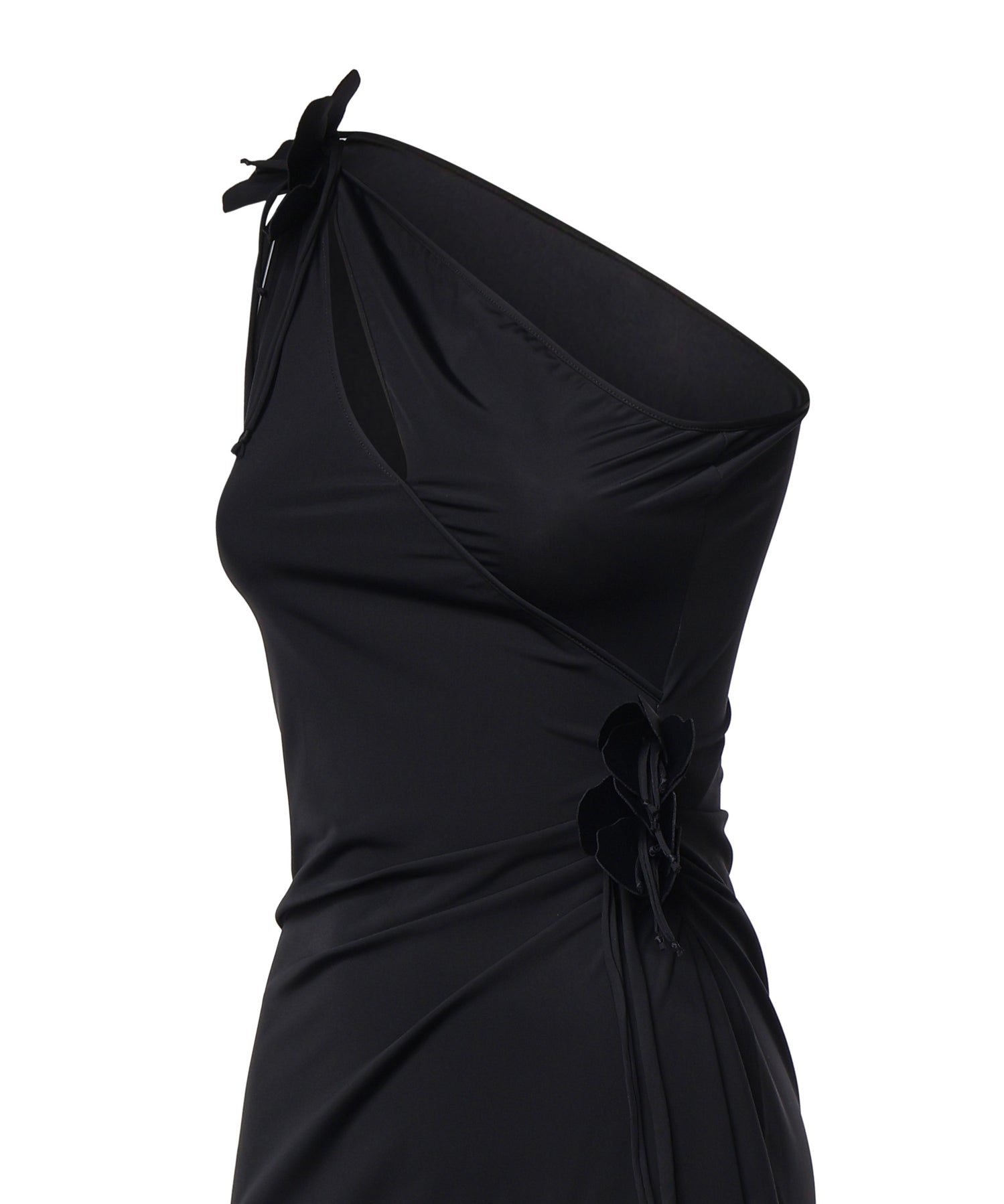 Abito lungo asimmetrico in jersey COPR213F5021 BLK COPERNI 