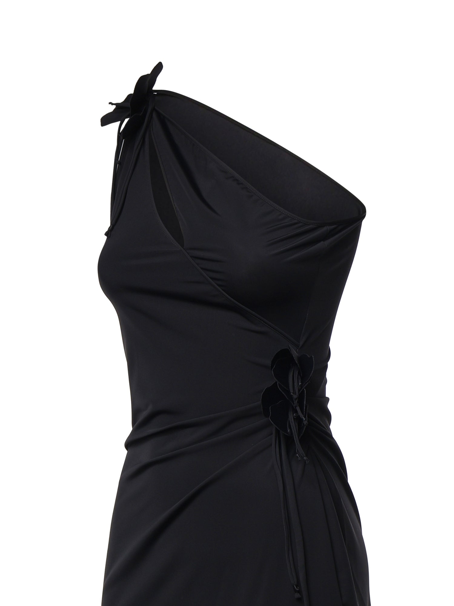Abito lungo asimmetrico in jersey COPR213F5021 BLK COPERNI 
