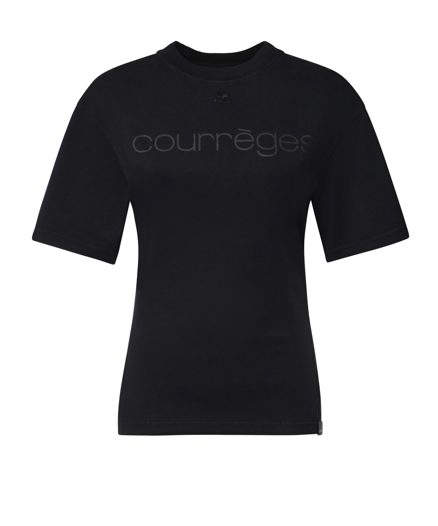 T-shirt con logo in cotone 125JTS168JS0305 9999 COURREGES 