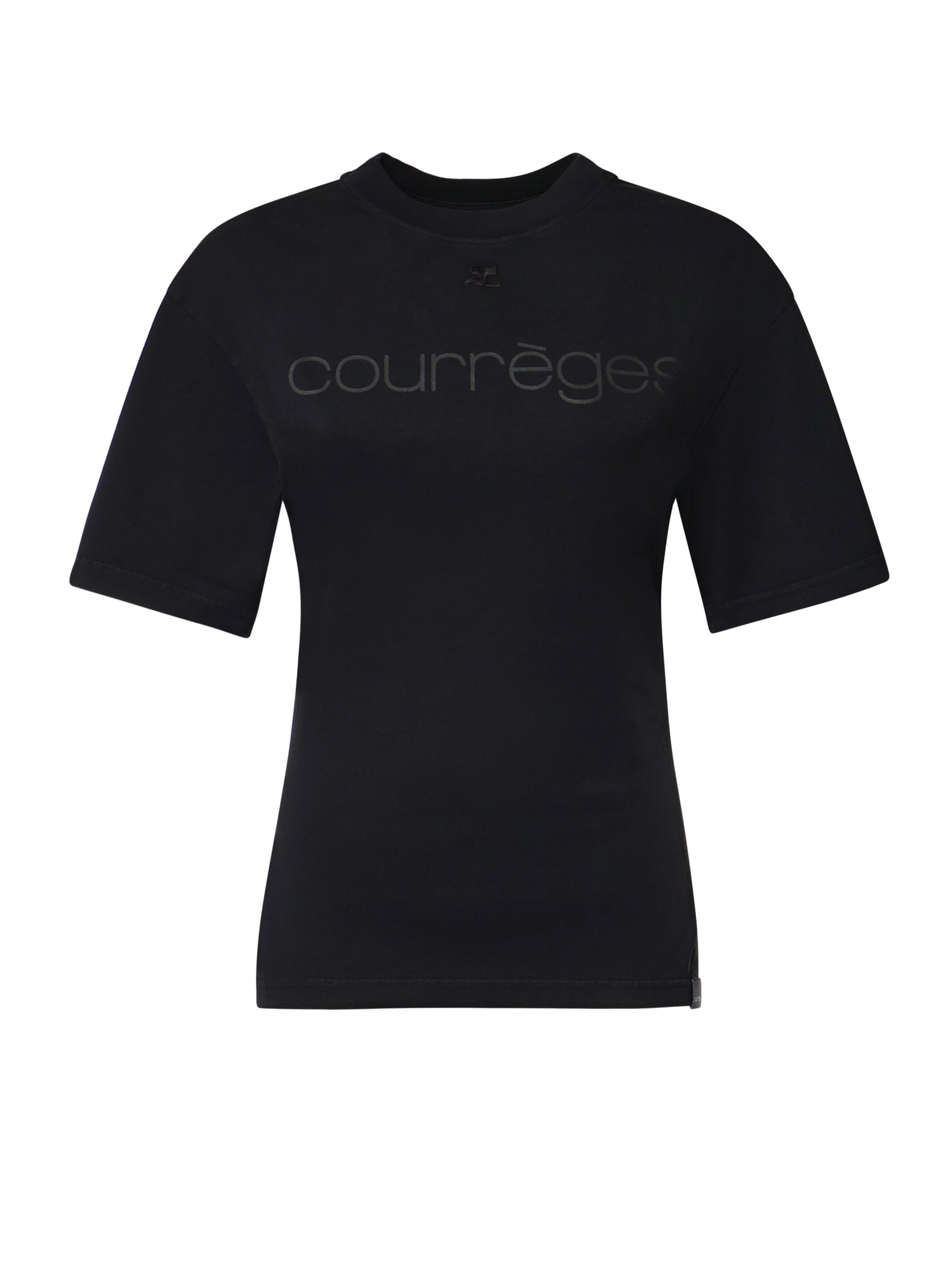 T-shirt con logo in cotone 125JTS168JS0305 9999 COURREGES 