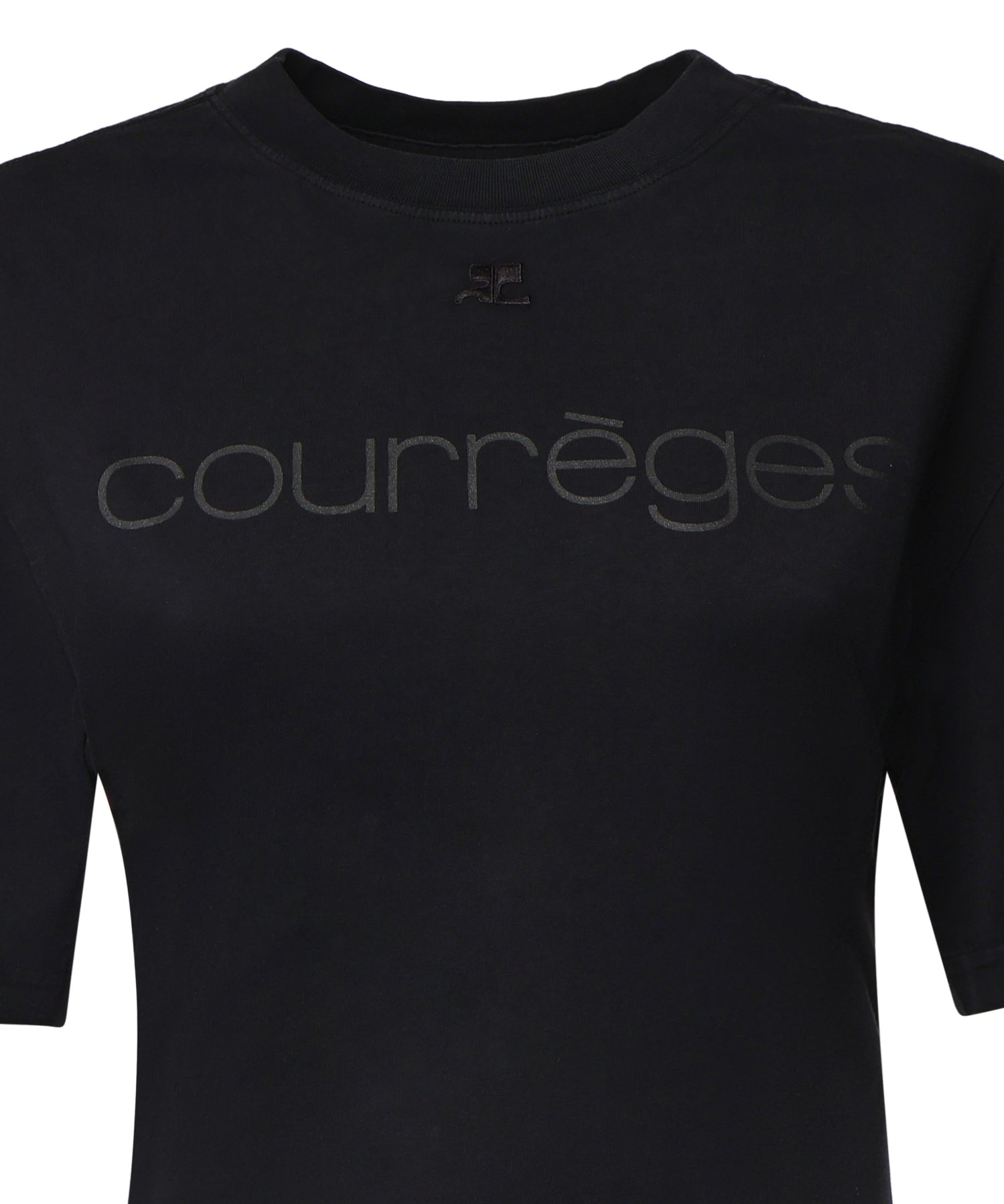 T-shirt con logo in cotone 125JTS168JS0305 9999 COURREGES 