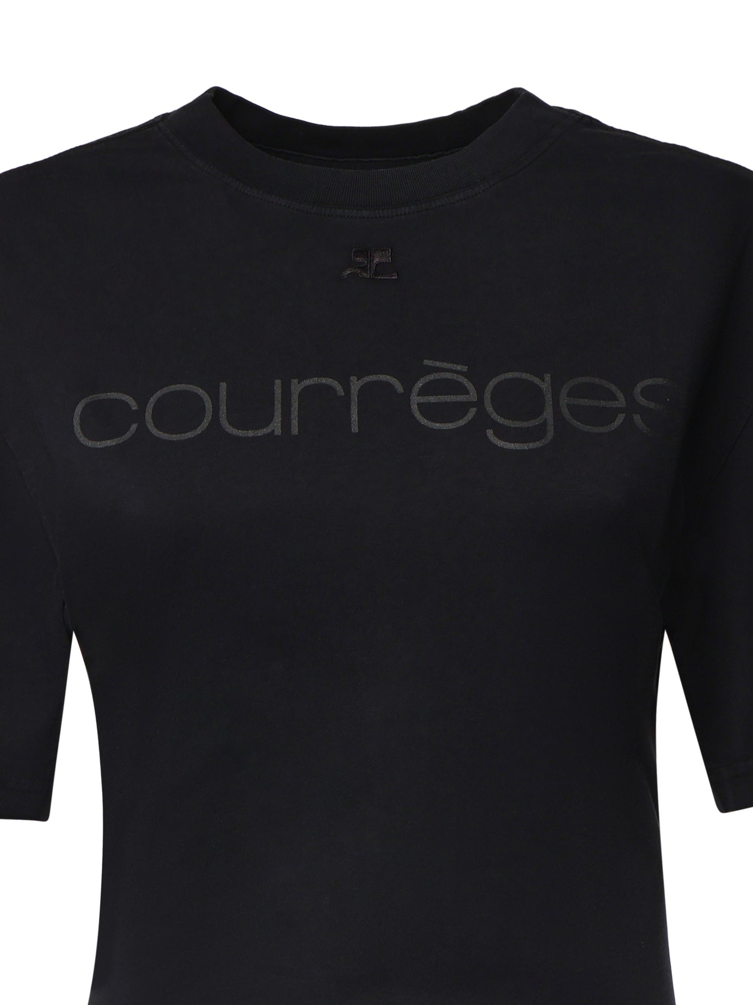 T-shirt con logo in cotone 125JTS168JS0305 9999 COURREGES 