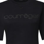 T-shirt con logo in cotone 125JTS168JS0305 9999 COURREGES 